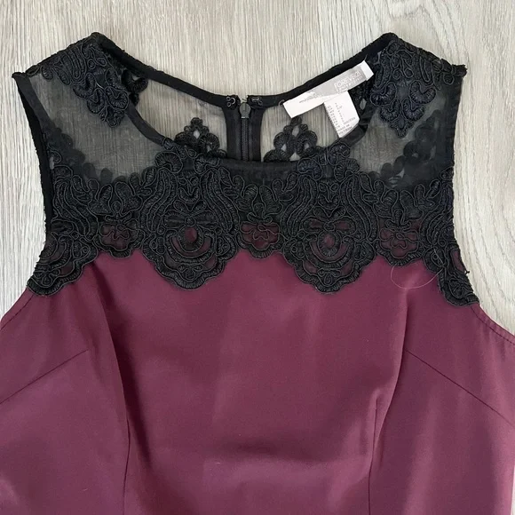 Forever21 Maroon and Black Lace Cocktail Dress - Picture 2 of 9